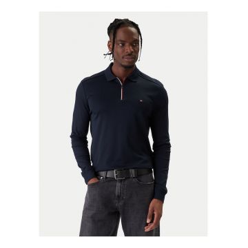Bluza slim fit cu guler polo