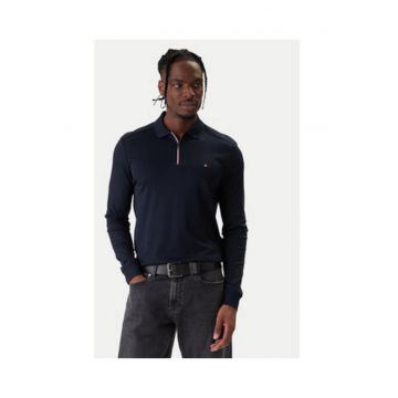 Bluza slim fit cu guler polo