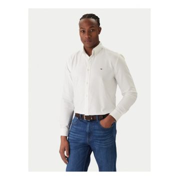 Camasa regular fit din bumbac cu model uni -