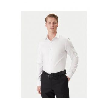 Camasa slim fit din bumbac cu maneci lungi