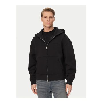 Hanorac din amestec de viscoza cu fermoar si maneci lungi