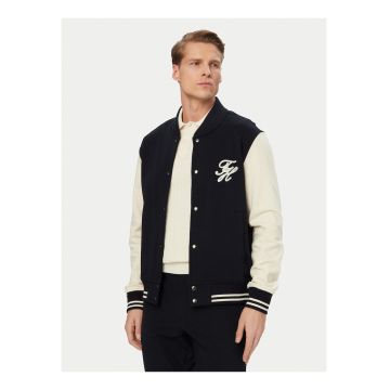 Jacheta bomber scurta in doua culori - cu logo