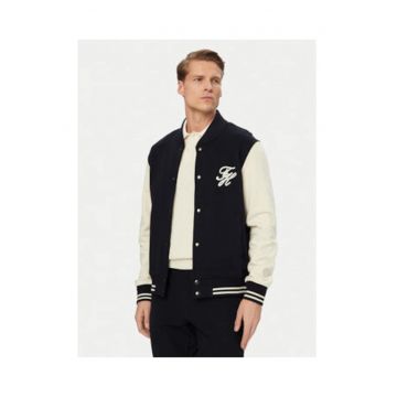 Jacheta bomber scurta in doua culori - cu logo
