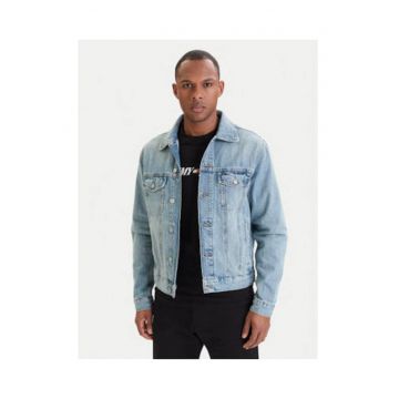 Jacheta regular fit din denim cu maneci lungi