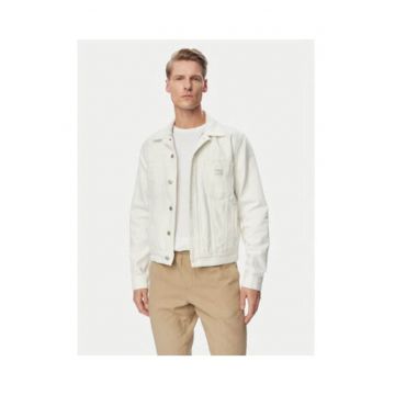 Jacheta regular fit din denim cu model uni