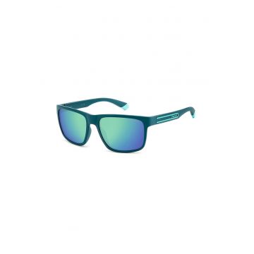 Ochelari de soare dreptunghiulari cu lentile polarizate - Verde