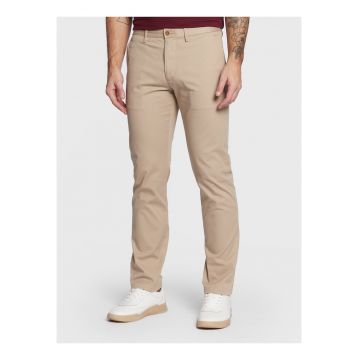 Pantaloni chino cu talie medie uni