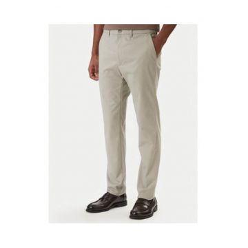 Pantaloni chino din bumbac cu croiala skinny si talie medie