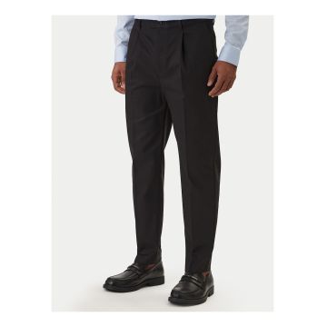 Pantaloni chino din bumbac cu talie medie si croiala conica
