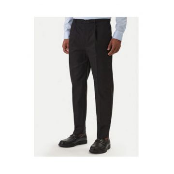Pantaloni chino din bumbac cu talie medie si croiala conica