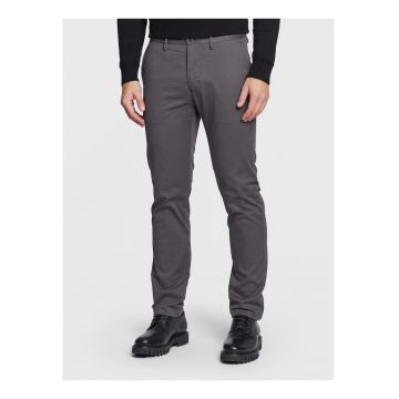 Pantaloni chino uni cu talie medie