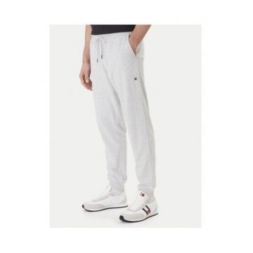 Pantaloni de trening din amestec de bumbac cu buzunare si snur in talie