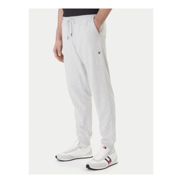 Pantaloni de trening din amestec de bumbac cu buzunare si snur in talie