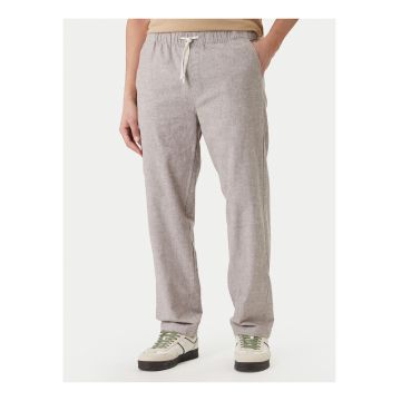 Pantaloni din amestec de in cu snur de ajustare