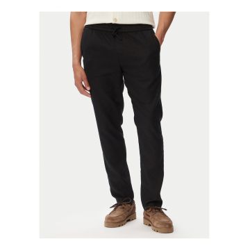 Pantaloni din amestec de in - cu snur de ajustare in talie