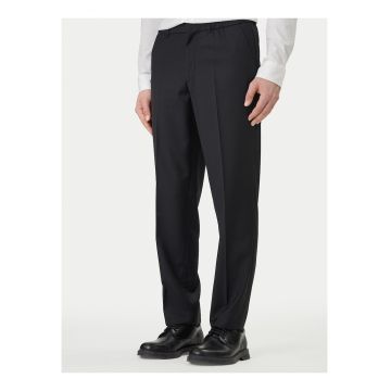 Pantaloni din amestec de lana cu croiala conica