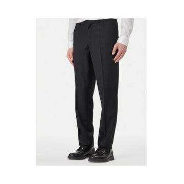 Pantaloni din amestec de lana cu croiala conica