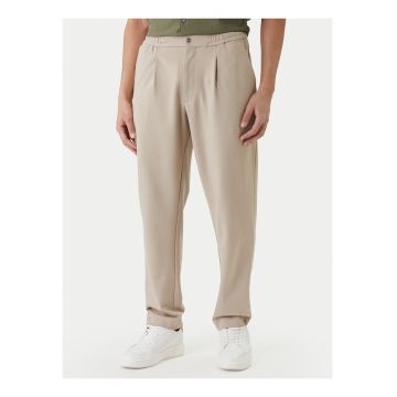 Pantaloni eleganti cu croiala conica si talie medie