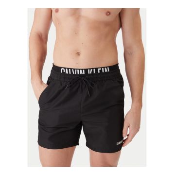 Pantaloni scurti de baie cu buzunare cu fermoar - Negru antracit