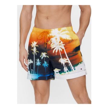 Pantaloni scurti de baie cu imprimeu tropical -