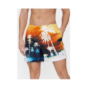 Pantaloni scurti de baie cu imprimeu tropical -