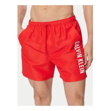 Pantaloni scurti de baie cu snur in talie si imprimeu text