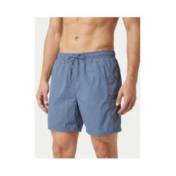Pantaloni scurti de baie cu talie elastica si snur