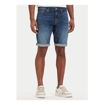 Pantaloni scurti din denim cu terminatii pliate