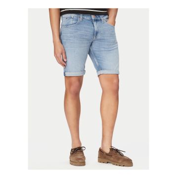 Pantaloni scurti din denim din amestec de bumbac -