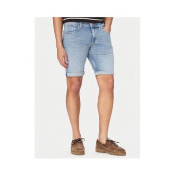 Pantaloni scurti din denim din amestec de bumbac -