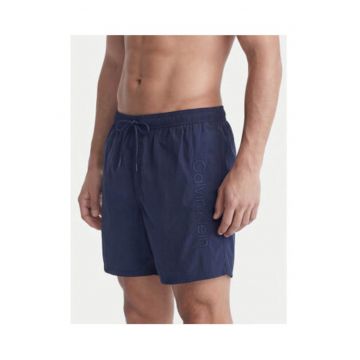 Pantaloni scurti regular fit de baie cu talie elastica cu snur
