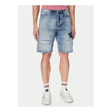 Pantaloni scurti regular fit din denim cu rupturi decorative