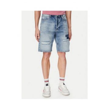 Pantaloni scurti regular fit din denim cu rupturi decorative