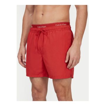 Pantaloni scurti uni de baie cu talie elastica cu snur