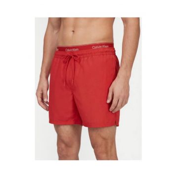 Pantaloni scurti uni de baie cu talie elastica cu snur