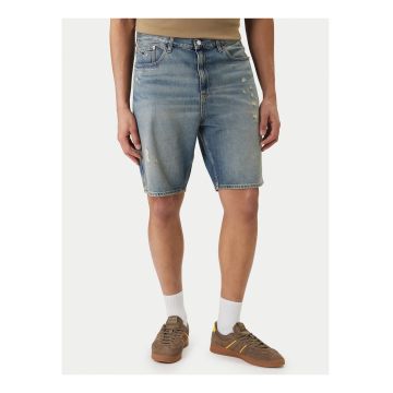 Pantaloni scurti uni din denim cu buzunare
