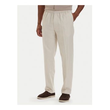 Pantaloni uni din in si bumbac