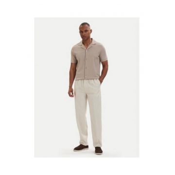 Pantaloni uni din in si bumbac