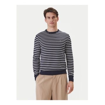 Pulover slim fit cu dungi -