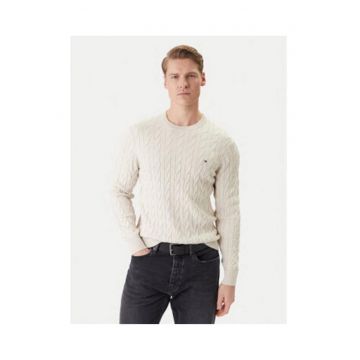 Pulover slim fit cu model torsade -