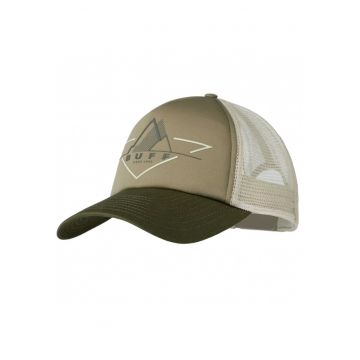 Sapca barbati  Trucker - poliester - bej/verde -