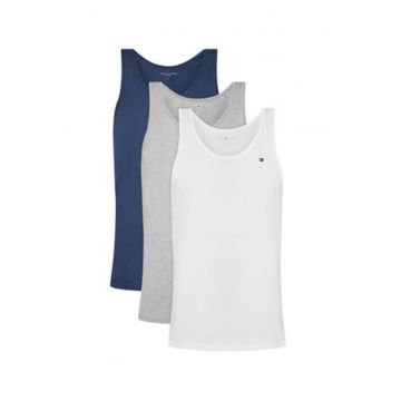 Set de topuri slim fit din bumbac - 3 piese