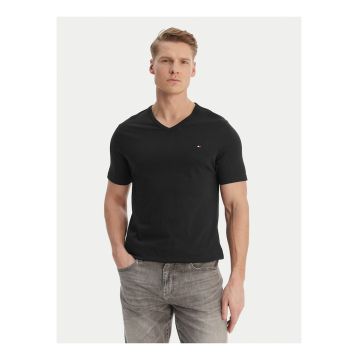 Set de tricouri din bumbac cu croiala regular fit si decolteu in V - 3 piese