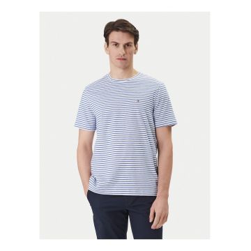 Tricou cu dungi si decolteu la baza gatului