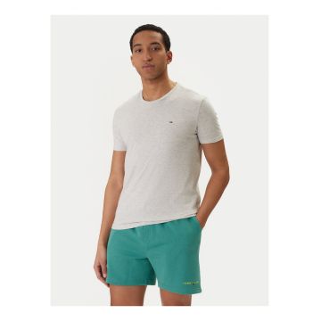 Tricou din amestec de bumbac cu decolteu la baza gatului .