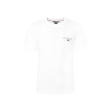 Tricou din bumbac cu decolteu la baza gatului
