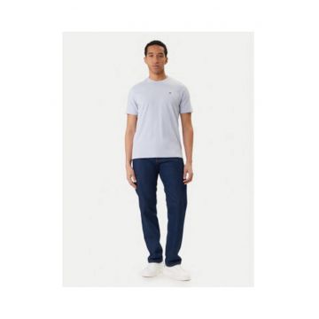 Tricou din bumbac cu decolteu la baza gatului