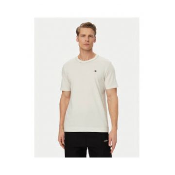 Tricou din bumbac cu decolteu rotund si logo discret