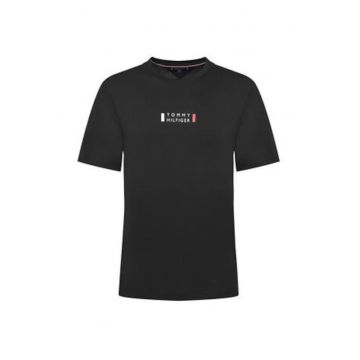 Tricou din bumbac cu logo. -