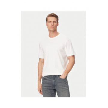 Tricou din bumbac cu logo discret pe piept